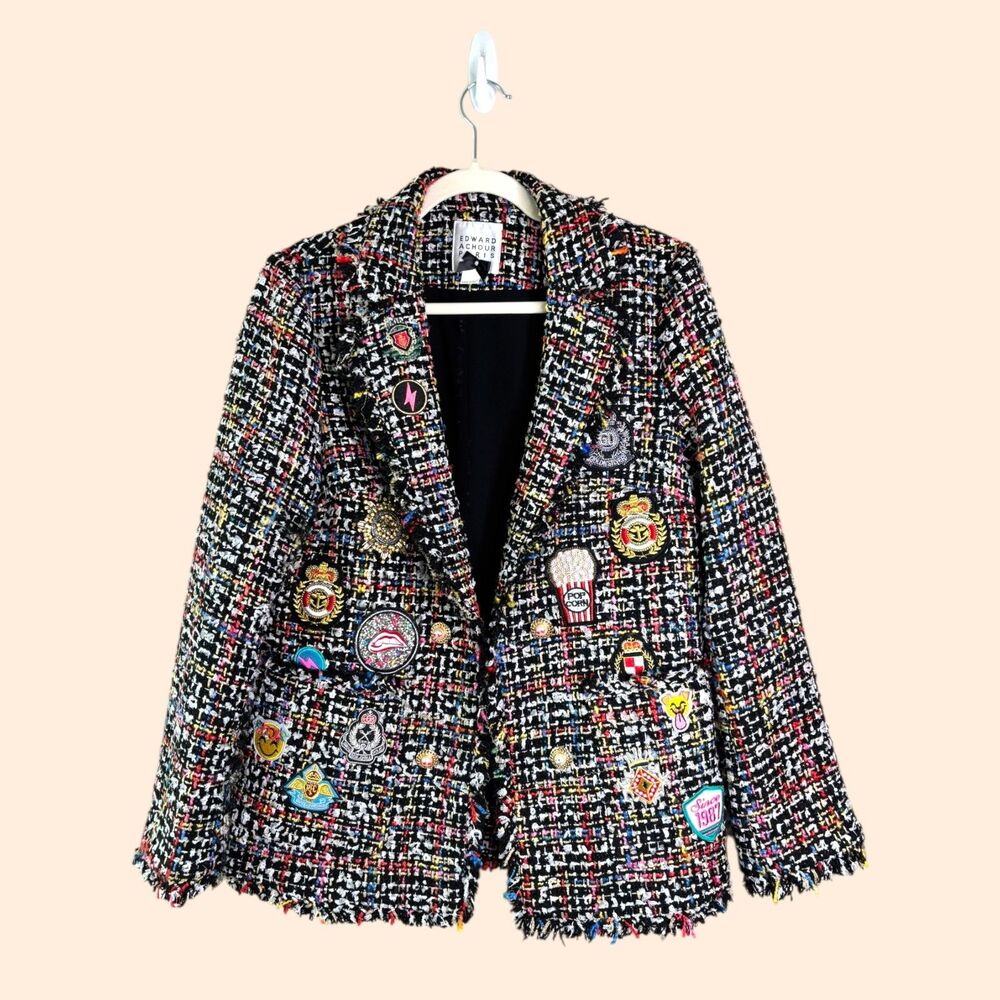Edward Achour Tweed Patch Jacket